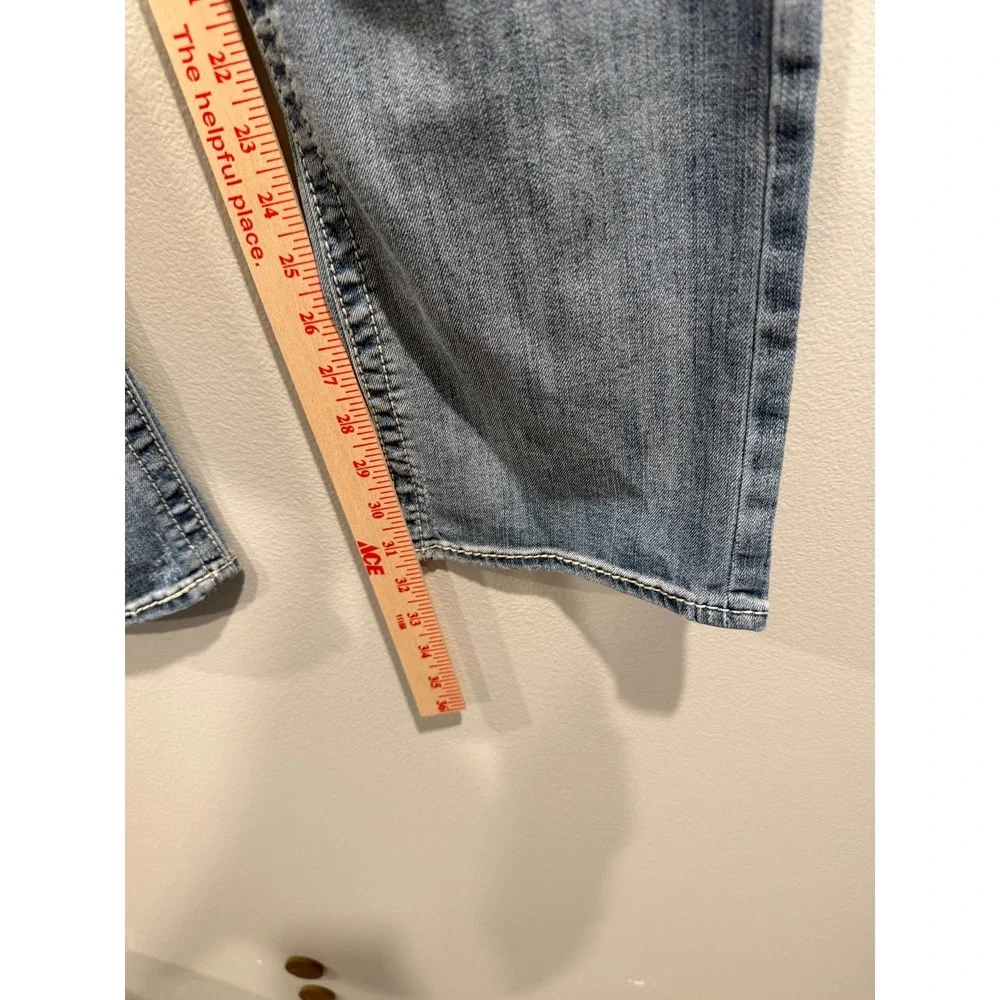 Salvage Mayhem Straight Jeans Men's 31L Blue Denim Stretch Distressed 5‎ Pocket